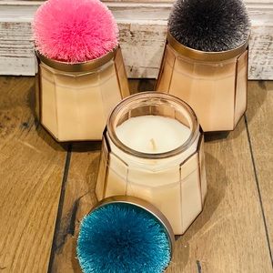 Cute Puff Pom Pom candles
